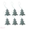 Tree Ornaments Green, set of 6