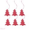 Tree Ornaments Mauve, set of 6