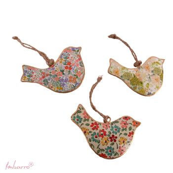 Birds Floral - set of 3