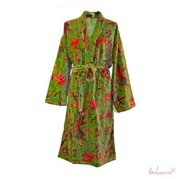 Kimono Soft Velvet Paradise Green