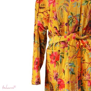 Kimono Soft Velvet Paradise Yellow