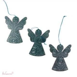 Angel Ornaments Green, set of 6