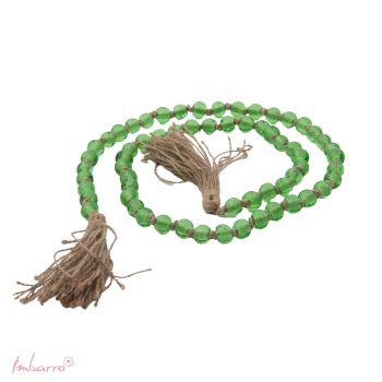 Glass Bead Living Chain - Green